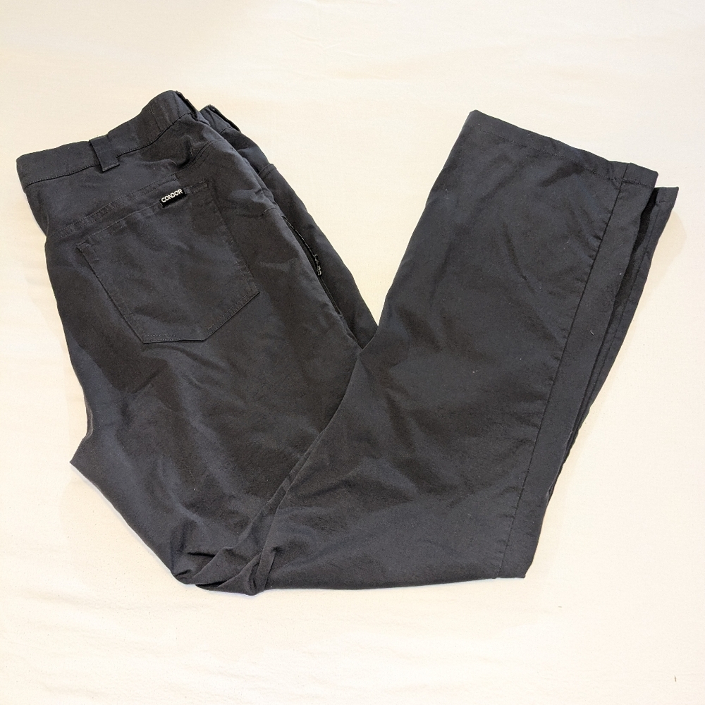 Condor Outdoor Charcoal Gray 5 Pocket Pants Plus Zipper Tech Pocket 38x34